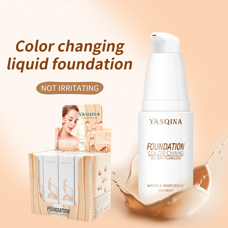 Liquid Foundation Brighten Long-lasting Oil-control Universal Color Changing BB Cream Primer Face Makeup