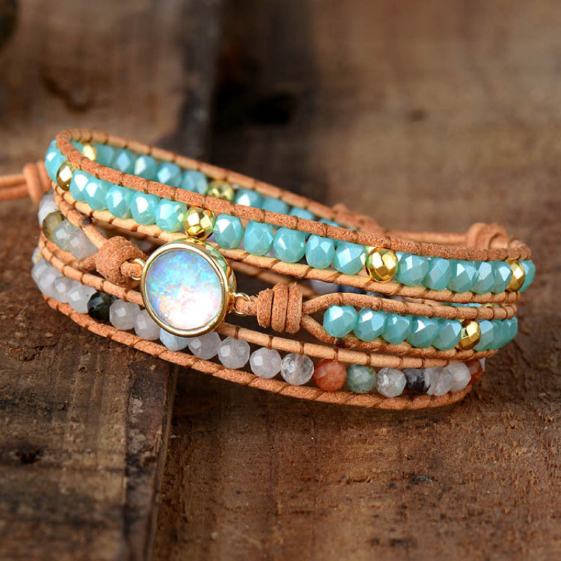 Opal Beaded Layered Bracelet 