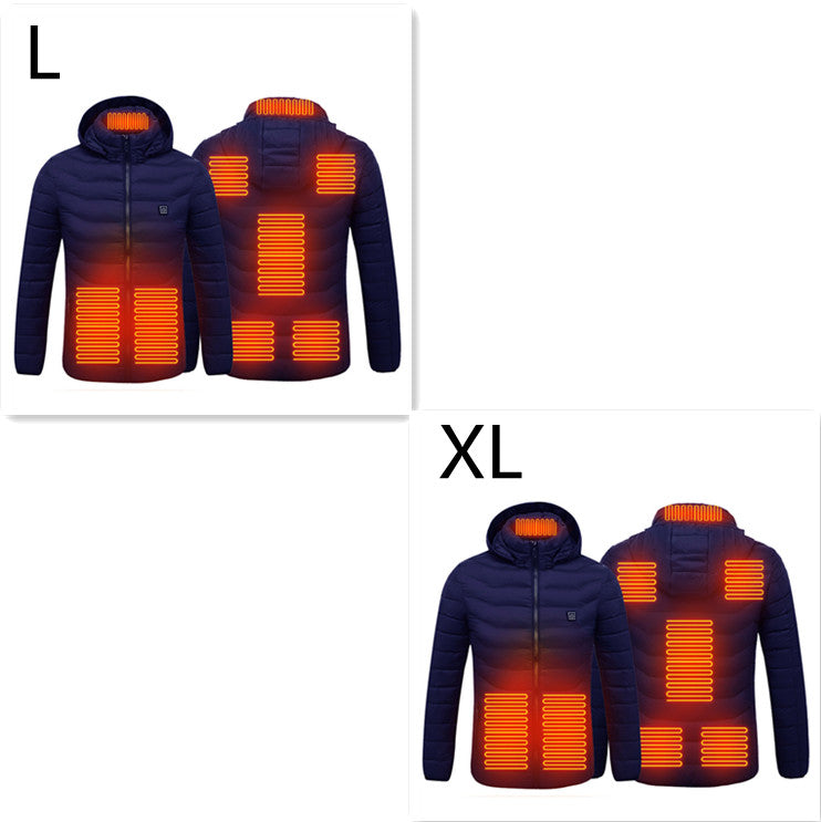 New Heated Jacket Coat USB Electric Jacket Cotton Coat Heater Thermal Clothing Heating Vest Men's Clothes Winter 