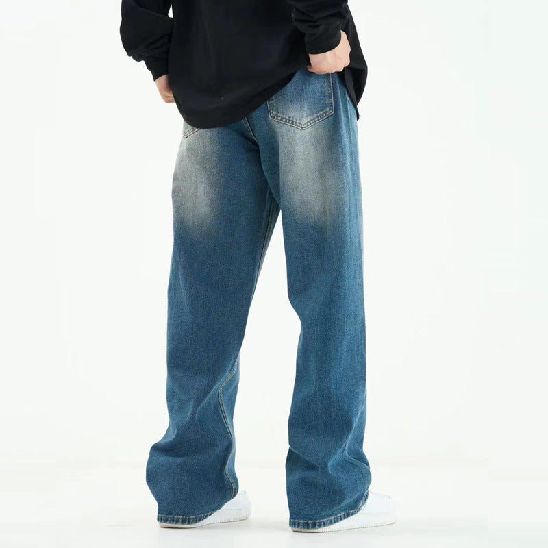 Loose Oversize Straight Washed Jeans