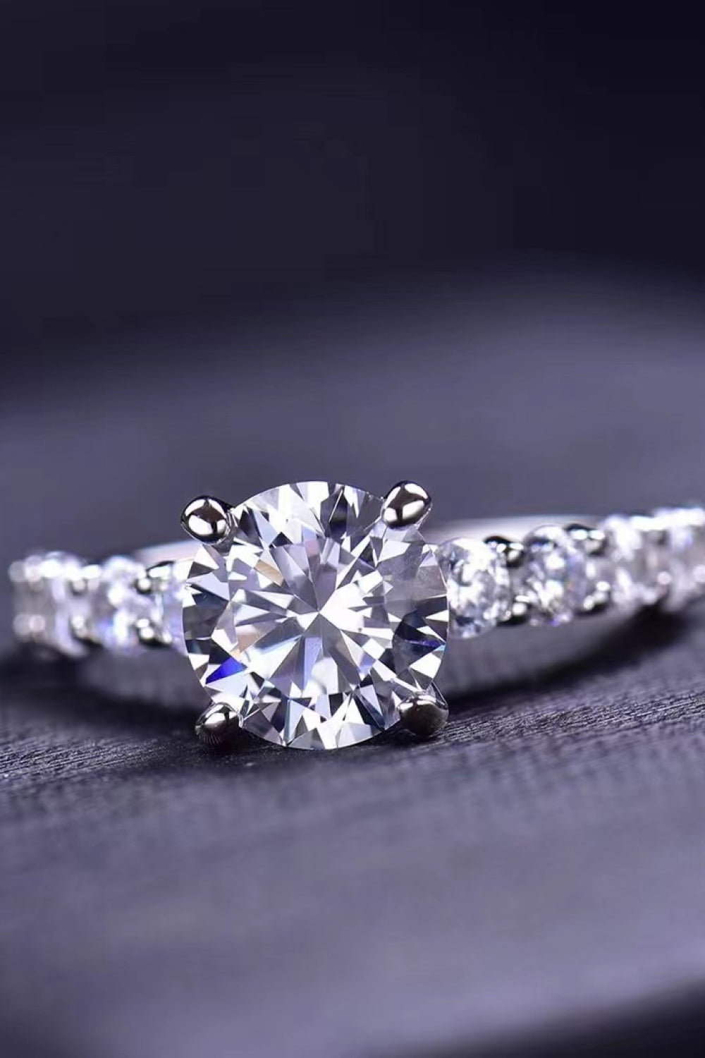 2 Carat 4-Prong Moissanite Ring 