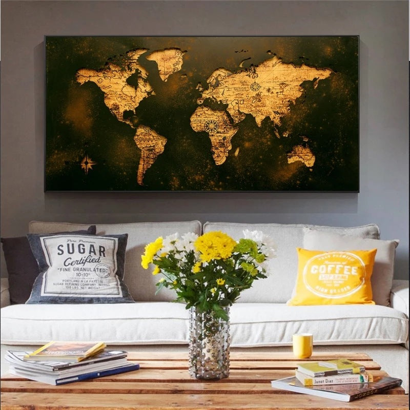 World Image Decorative Paintings Export High-definition Printing Canvas Paintings Decorative Paintings Murals Hanging Paintings Painting Cores