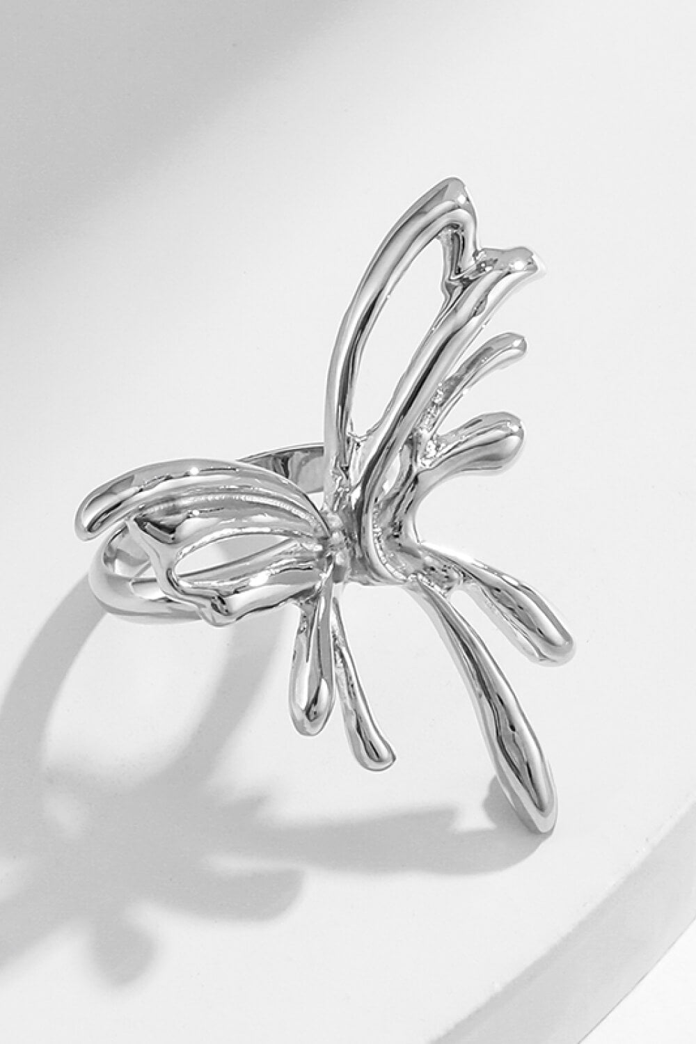 Zinc Alloy Butterfly Ring 