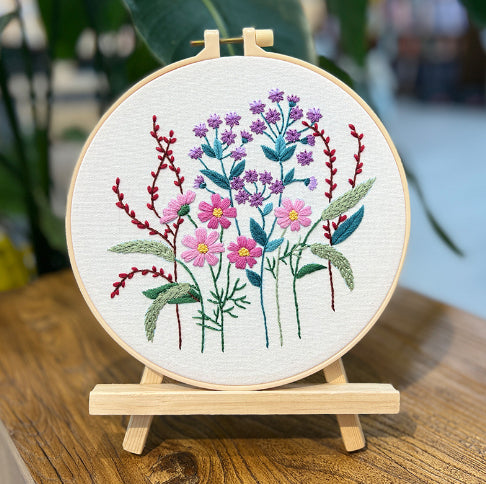 Hand-made Diy Material Package For Embroidered Butterfly Flowers And Paintings