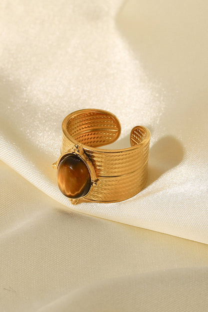 18K Gold-Plated Wide Open Ring 