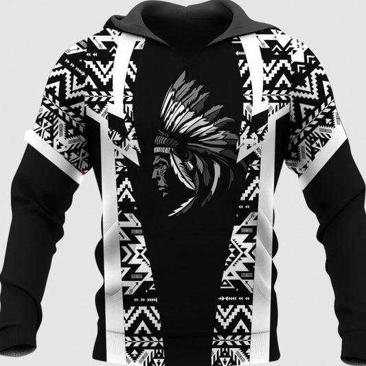 Sweater Black And White Pattern Men's Clothing