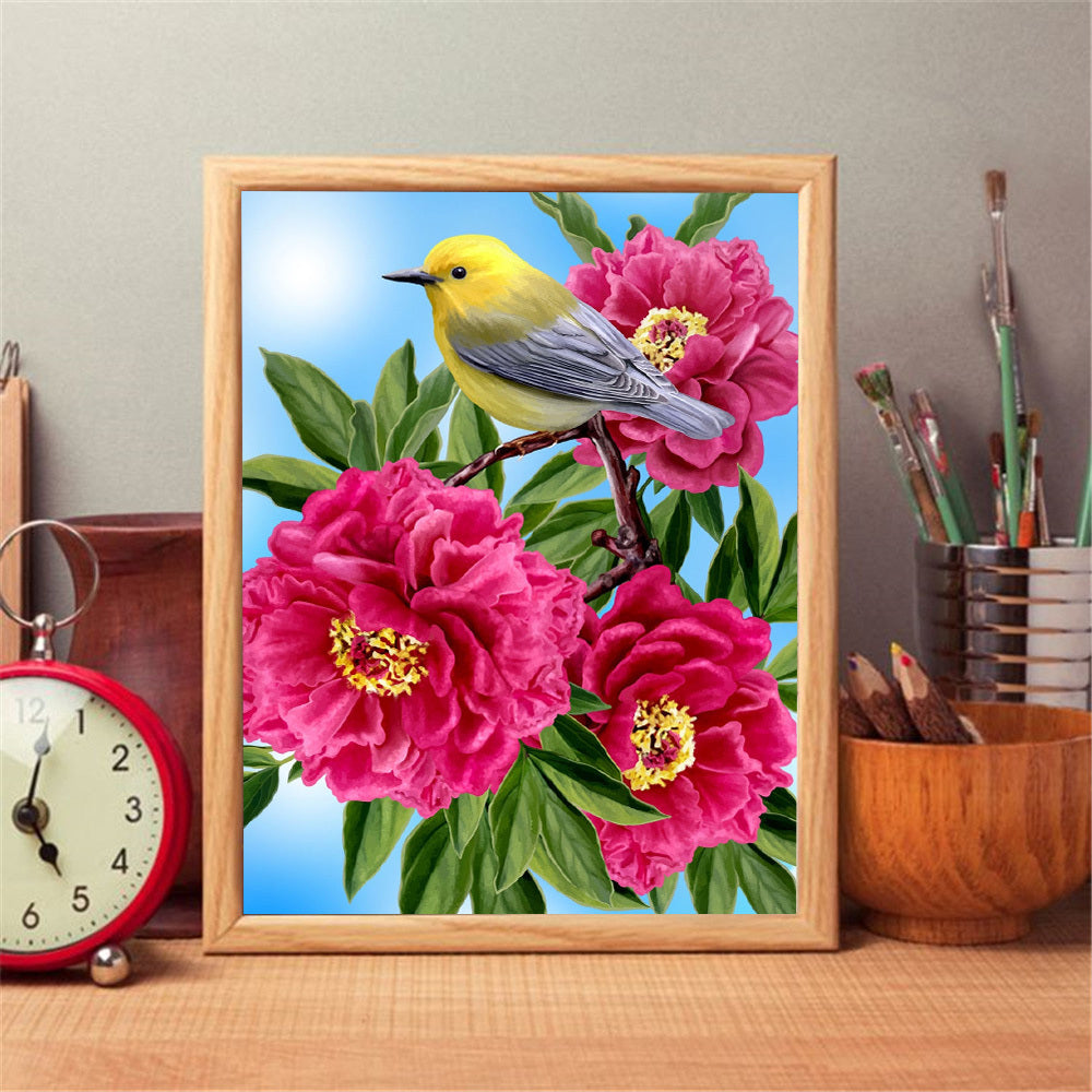 Peony Flower Diamond Mosaic Full Embroidery Kit