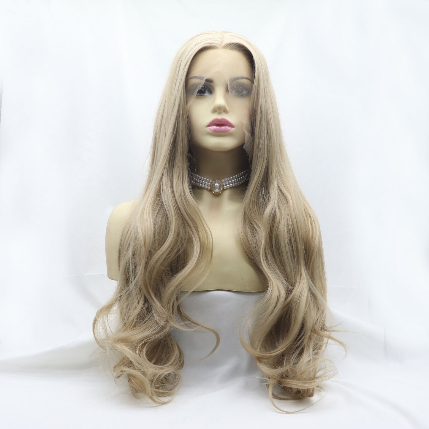 13*3" Lace Front Wigs Synthetic Long Wavy 24" 130% Density 