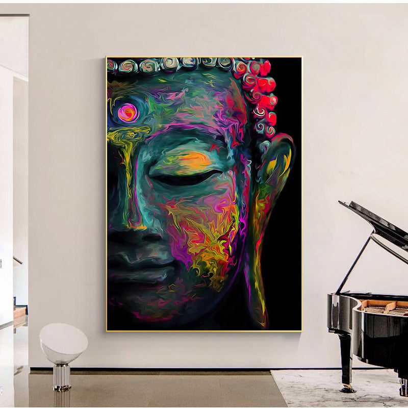 Abstract Buddha Statue Canvas Art Poster Decoration