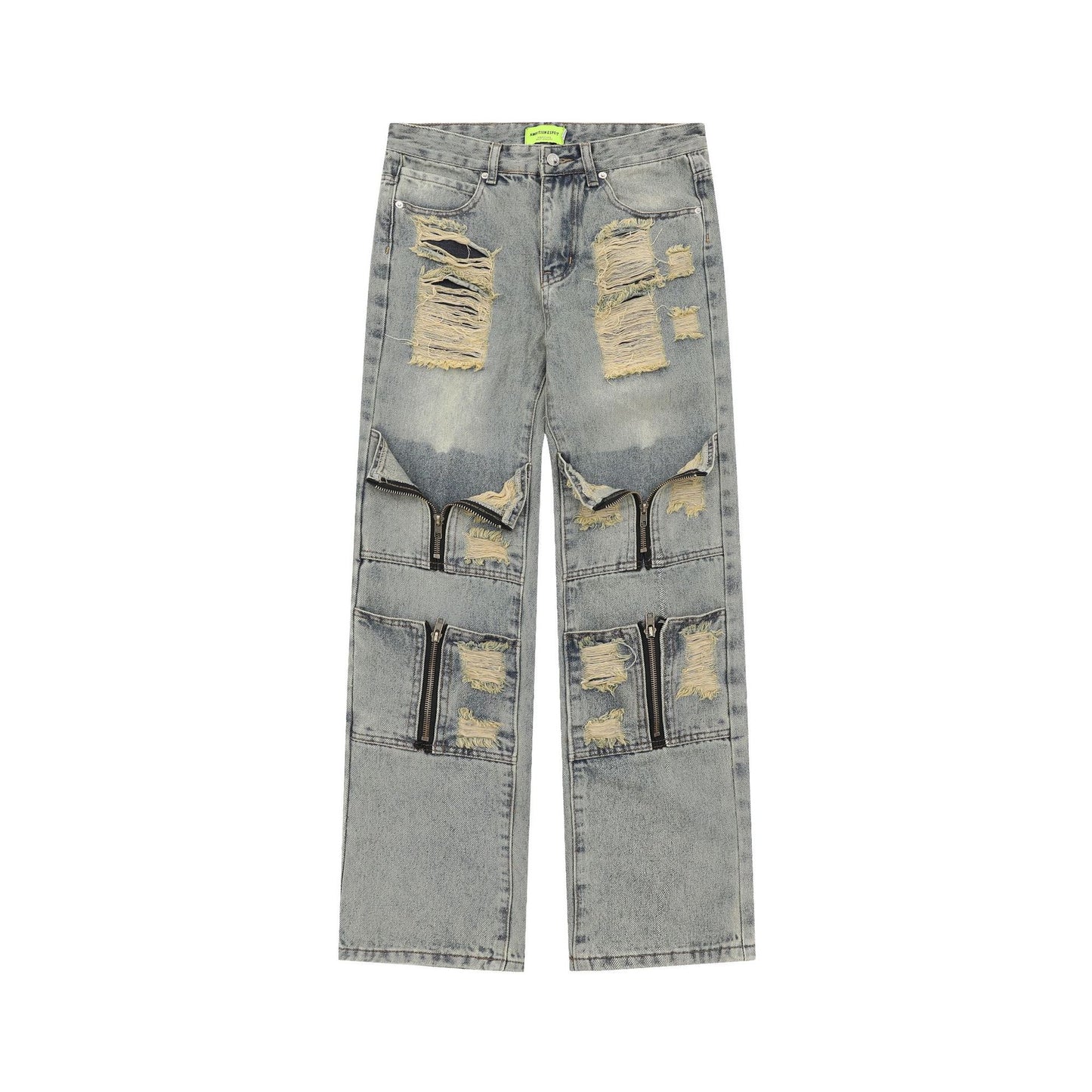 Workwear Pocket Straight Denim Trousers