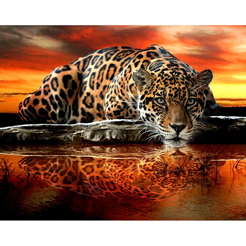 DIY 5D Leopard Diamond Painting Tiger Embroidery