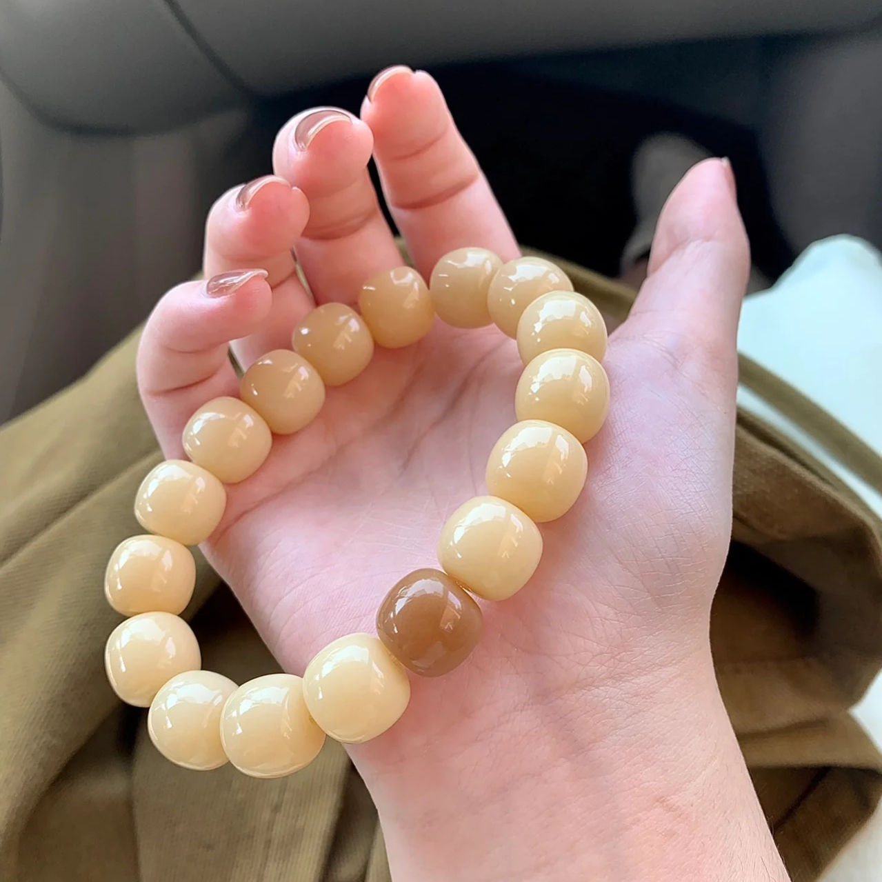 Gradient Bodhi Root Manju Buddha Beads Bracelet