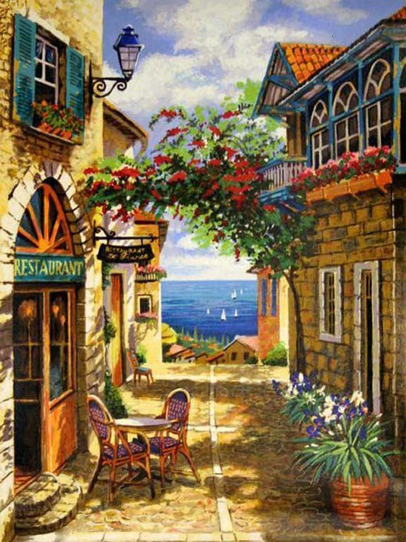 Street Theme Diamond Painting Full 5D Embroidery Landscape Home Decoration