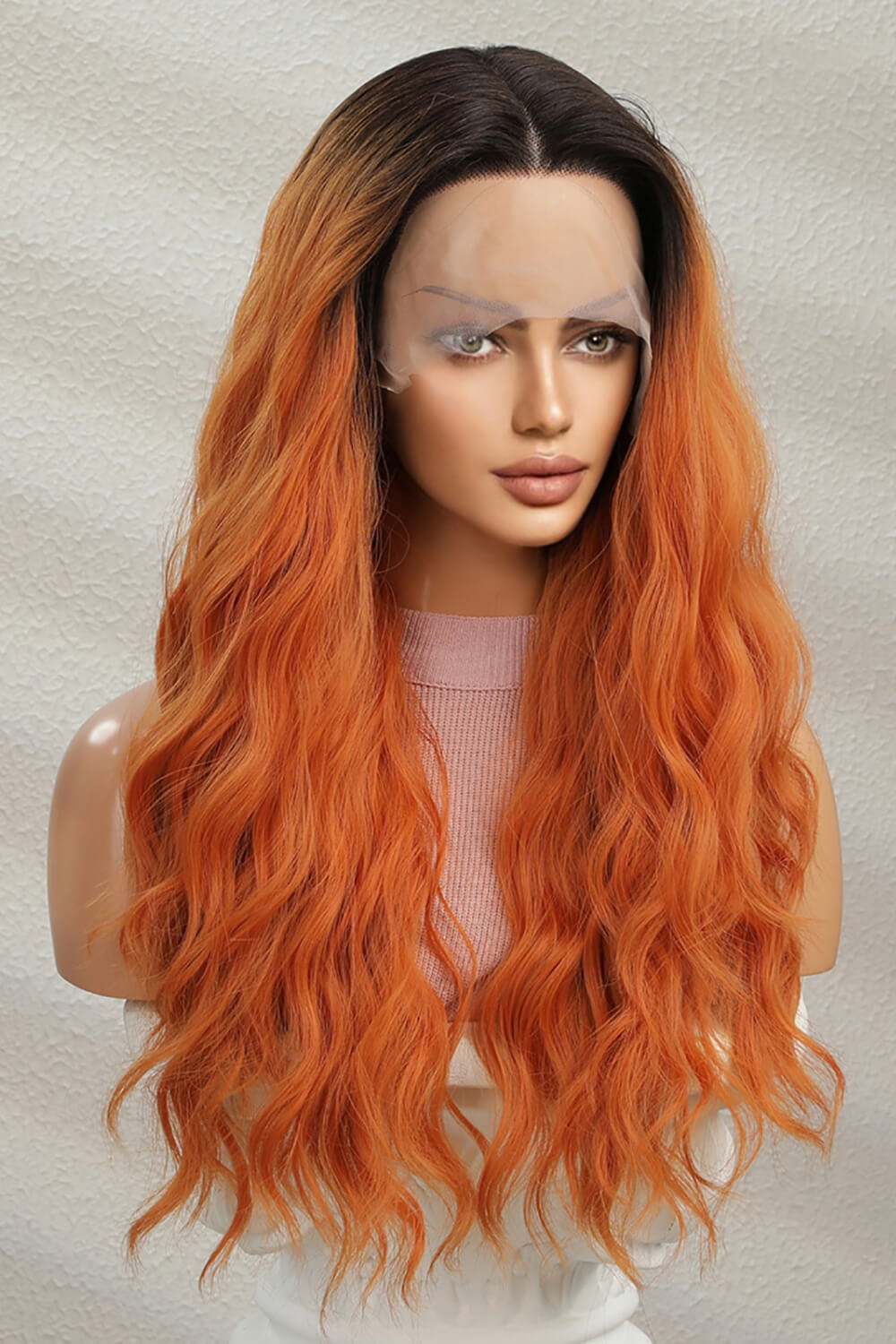 13*2" Lace Front Wigs Synthetic Long Wave 24" 150% Density 