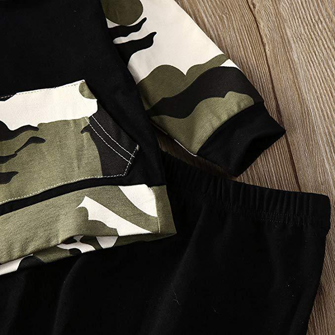 Boys' camouflage two-piece suit