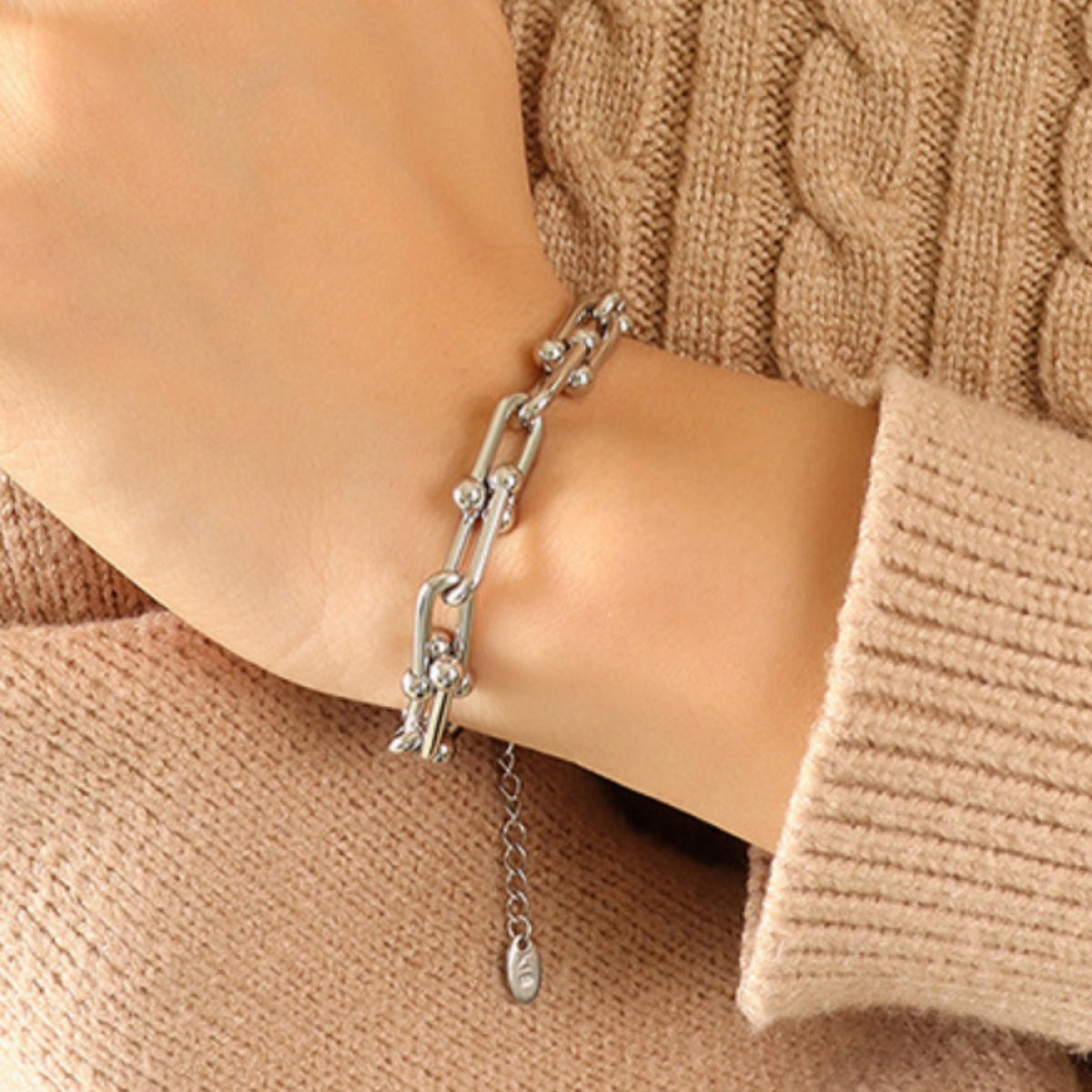 Chunky Chain Titanium Steel Bracelet 