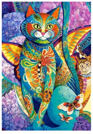 The colorful cat - Diamond embroidery kit