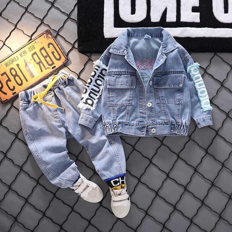 Autumn Fashionable Boys' Coat Denim Suit