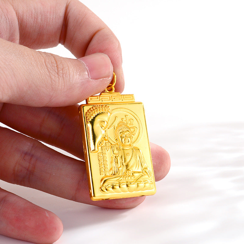 3D Hard Gold Pendant Buddha