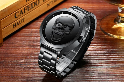 Fashion simple skull men's watch waterproof ghost head quartz watch female