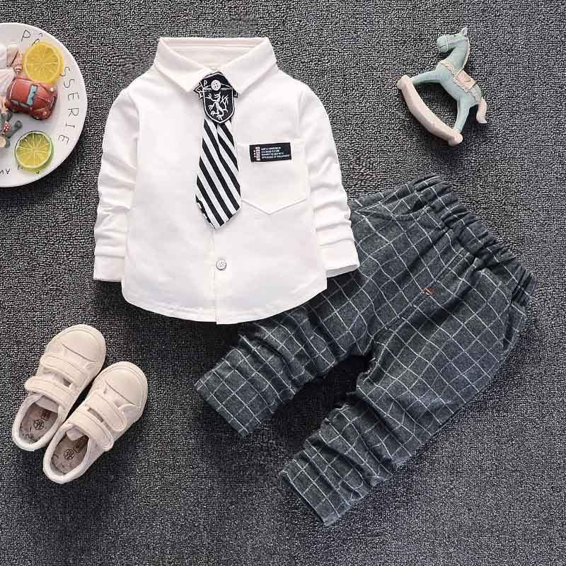 Boys' suit shirt tie two piece set