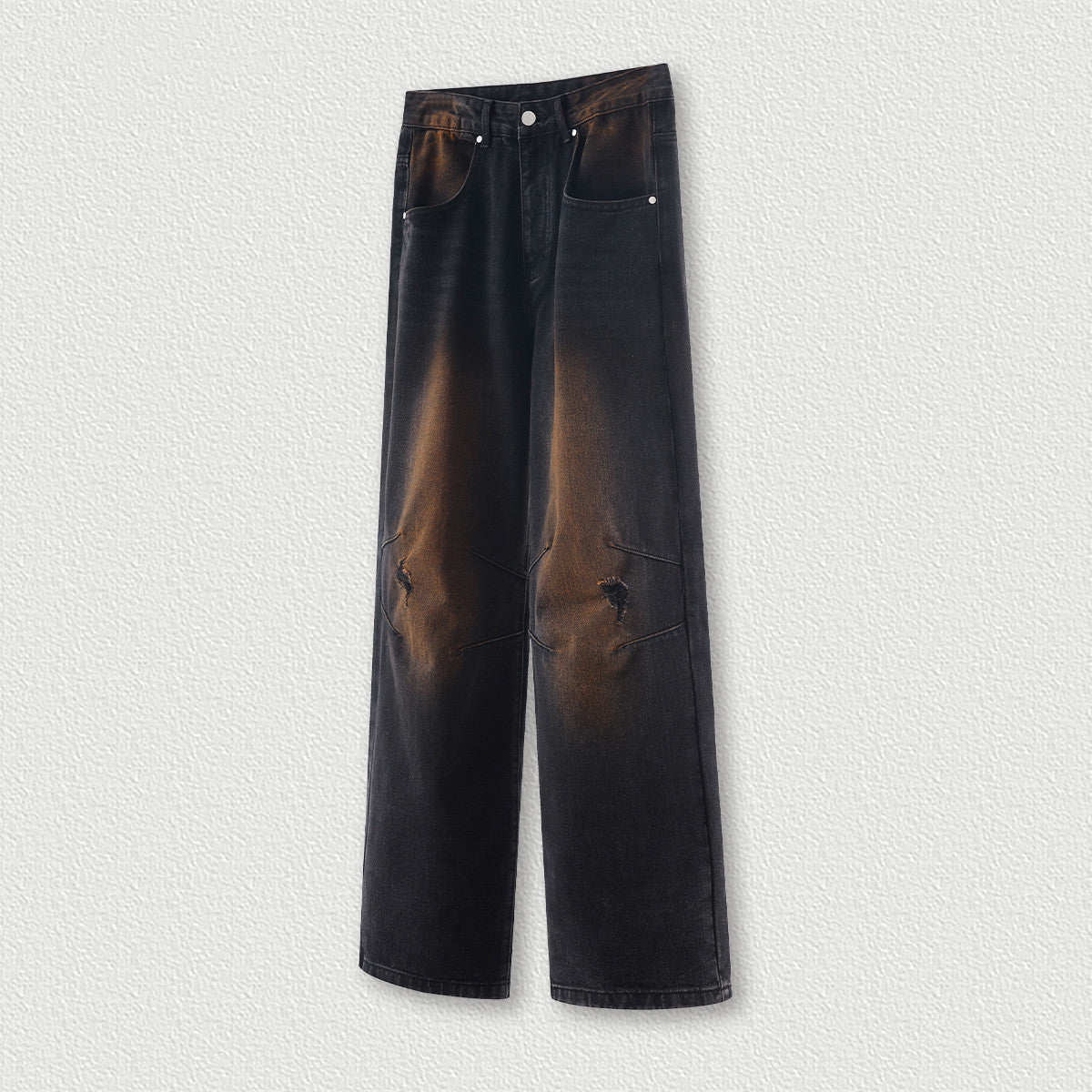 Men's Washed Gradient Monkey Ripped Jeans