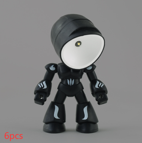 Cute LED Hero Table Lamp Mini Portable Cool Mecha Cute Robot Night Light Bedroom Home Decoration Kids Boys Gifts