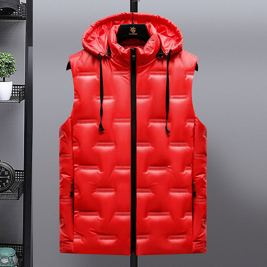 Men's Glossy Down Cotton Thermal Vest 