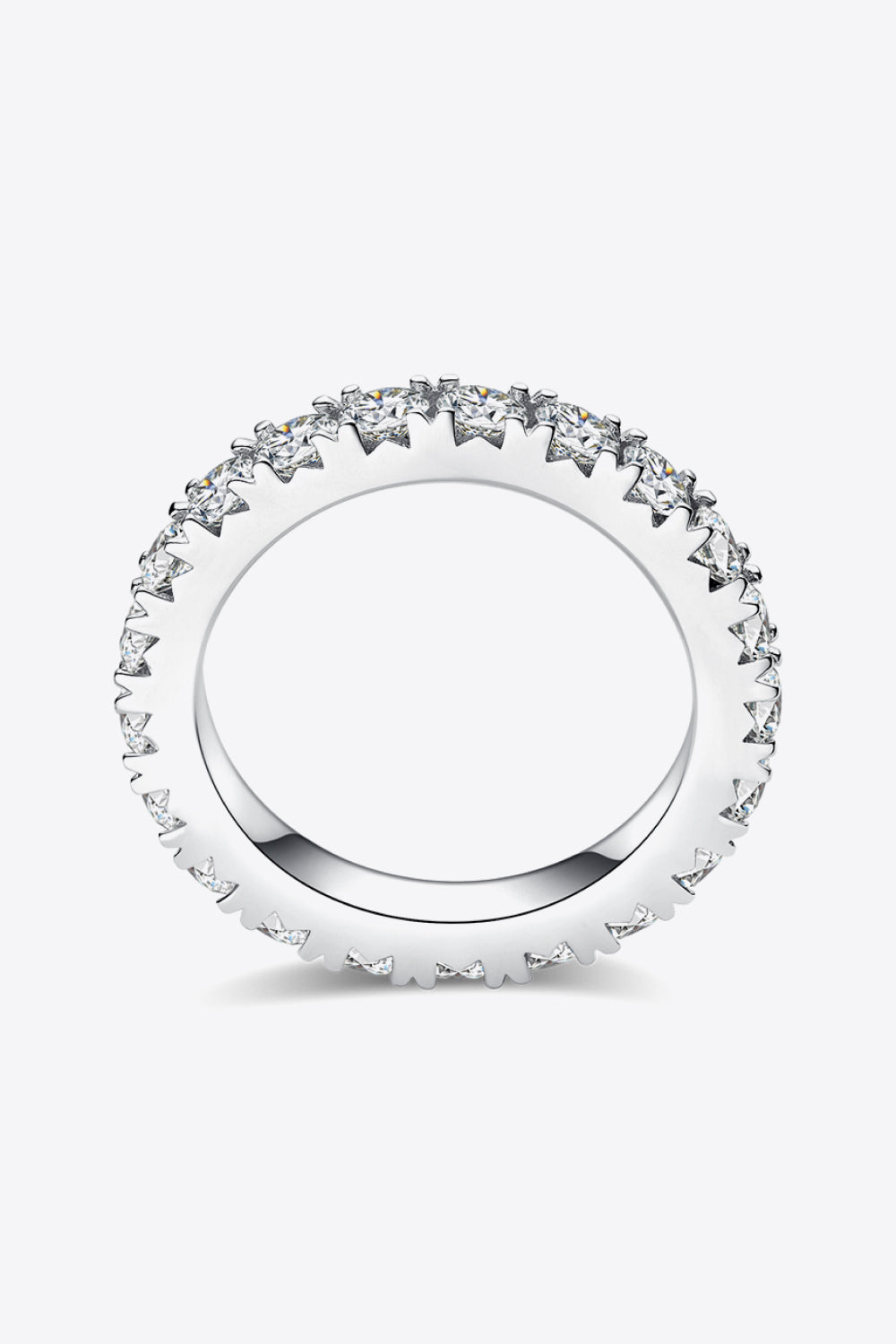 Adored 2.3 Carat Moissanite 925 Sterling Silver Eternity Ring 