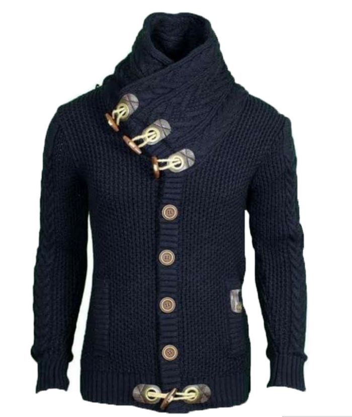 Winter Casual Slim Sweater Warm Thick Hedging Knitted Jacket Turtleneck Pullover Hoodies