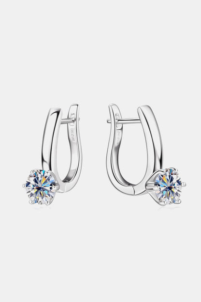 2 Carat Moissanite 925 Sterling Silver Earrings 