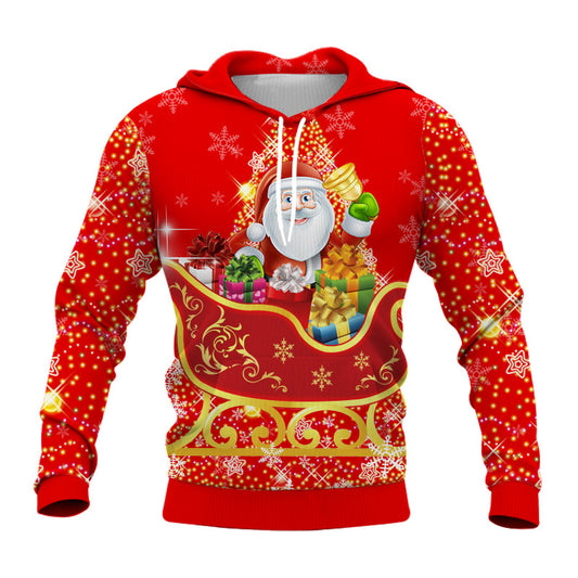 Men's And Women's Fashion Christmas Printed Hoodie