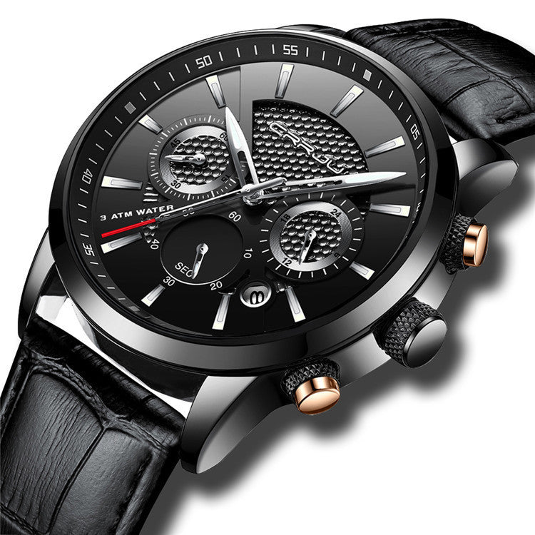 CRRJU six-hand chronograph watch