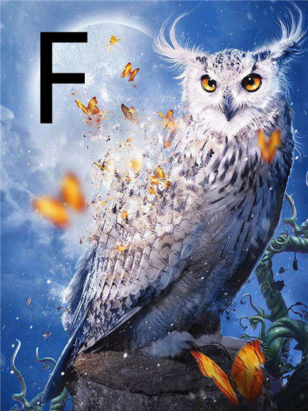 Owl Night Tree Pattern Embroidery Cross Stitch 5D Diamond Painting