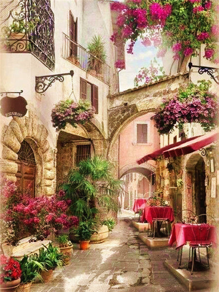 Street Theme Diamond Painting Full 5D Embroidery Landscape Home Decoration