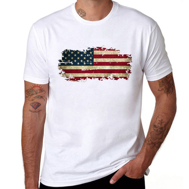 National Flag Mens T Shirts Short Sleeve 