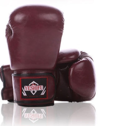 Imitation Cowhide Vintage Lace Up Boxing Gloves