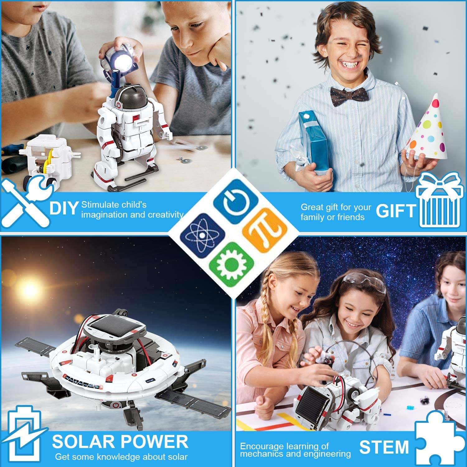 Solar Robot Toys Educational Scientific Fantasy Toy for Children