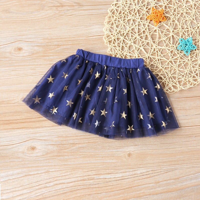 Fashion Cartoon Cute Blouse And Skirt Children's Suit