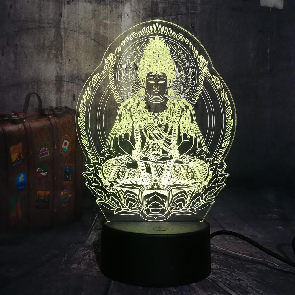 7 COLOR CHANGING BUDDHA BLISSFUL LED LAMP