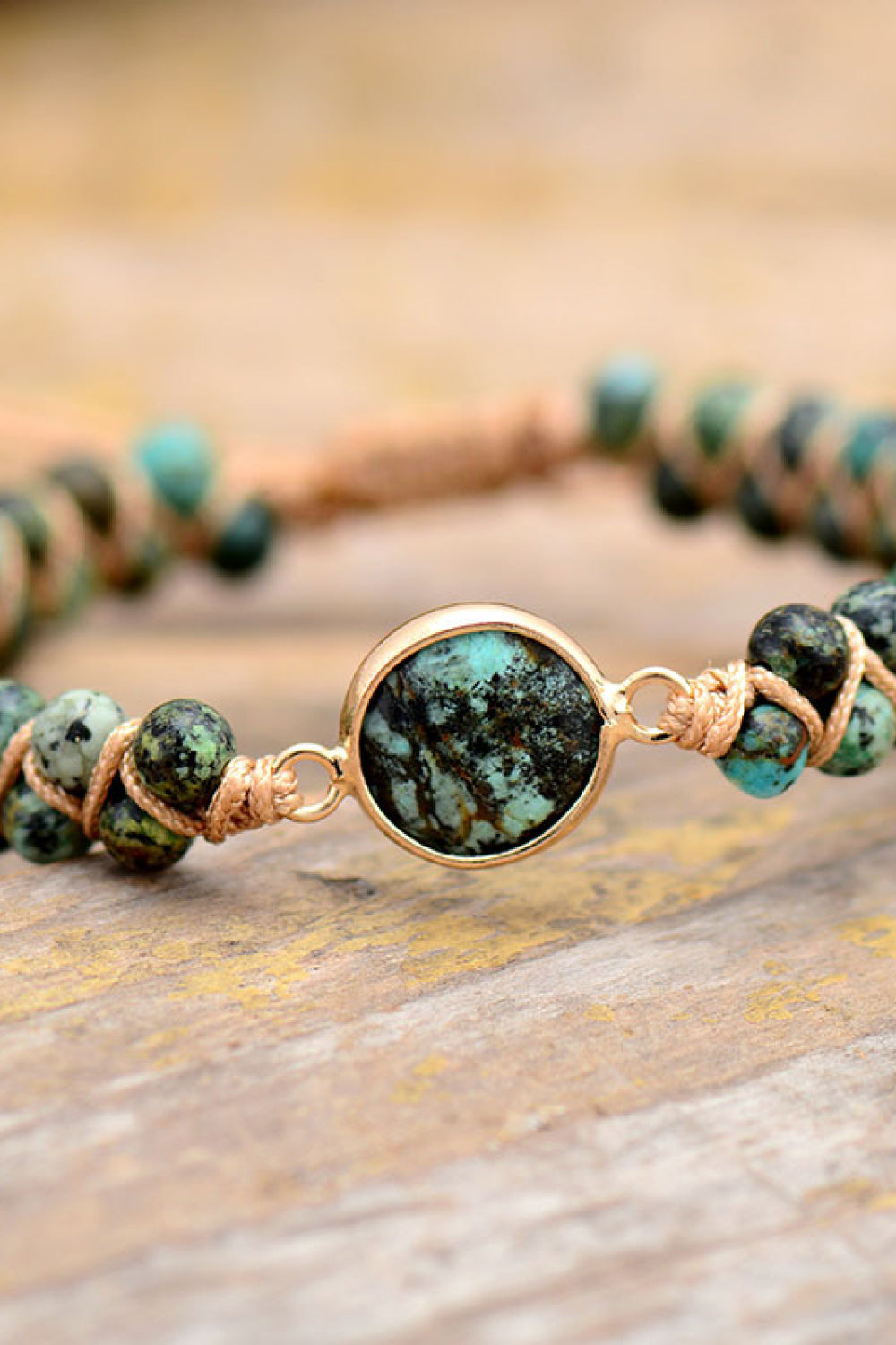 Handmade Beaded Copper Bracelet 