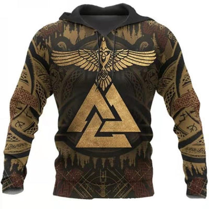 Printed Street Fashion Hoodie Man