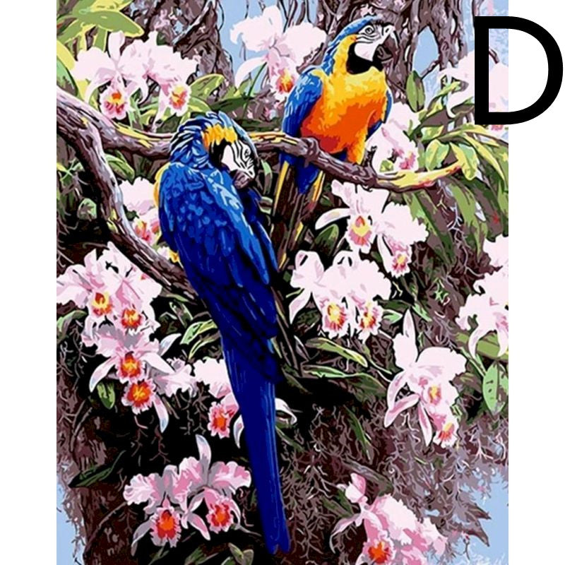 DIY Picture By Number Bird Kit For Home Decoration