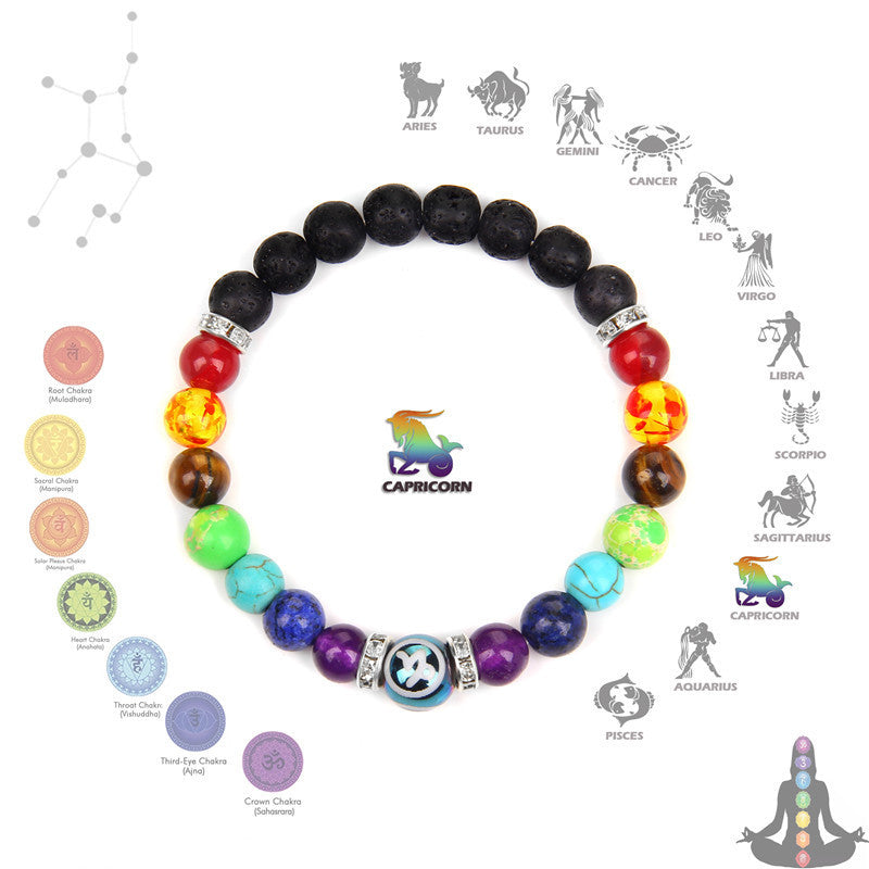 New Seven Chakra Meditation Bracelet Couple Constellation Men And Women