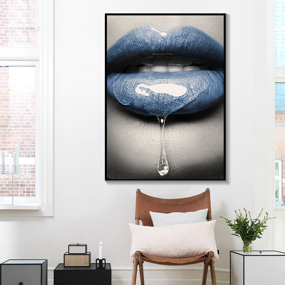 Lipstick Diamond Canvas For Living Room Decoration