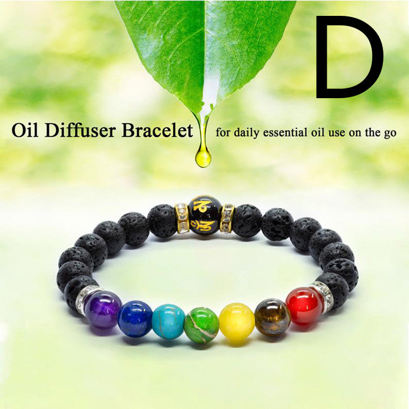 Natural Crystal Bracelet Women's Yoga Fitness Meditation Proverbs