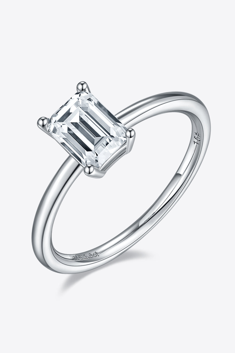 1 Carat Moissanite 925 Sterling Silver Solitaire Ring 