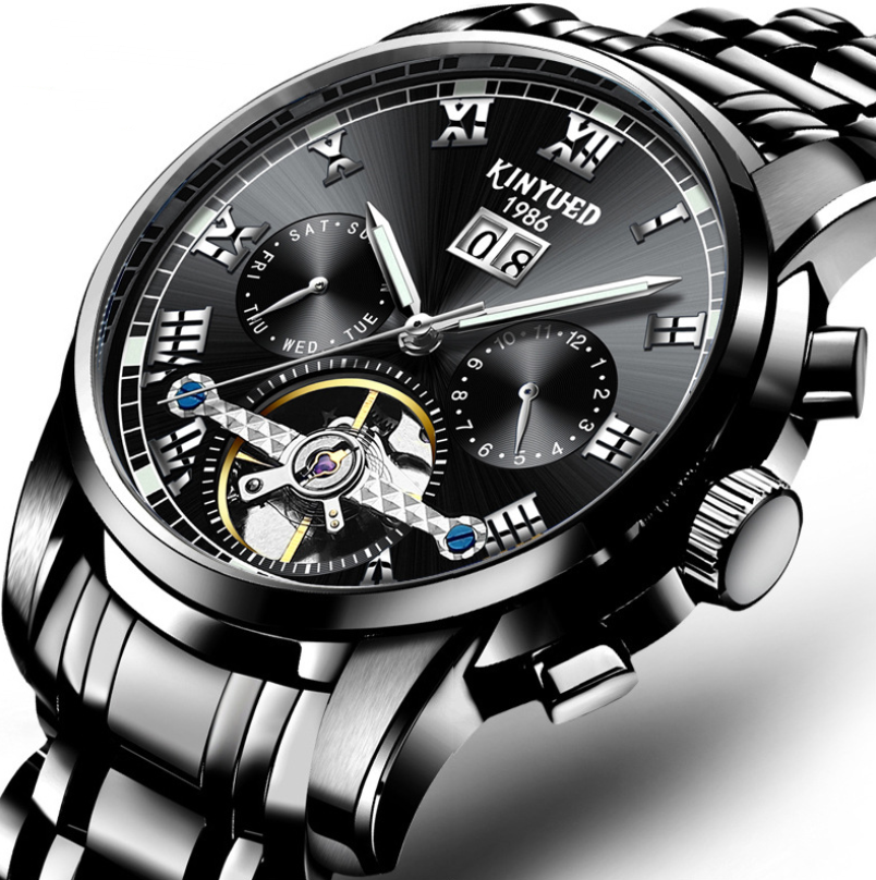 Solid stainless steel mechanical watch