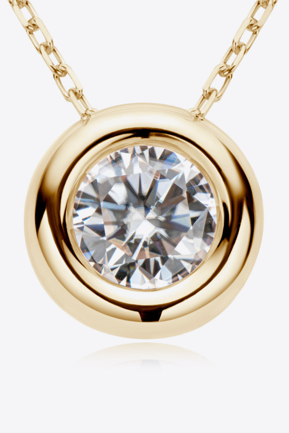 Adored 1 Carat Moissanite Pendant 925 Sterling Silver Necklace 