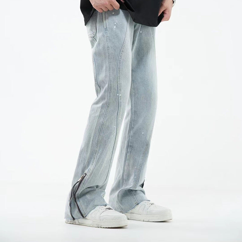 Men's Simple And Slightly Elastic Flare Jeans